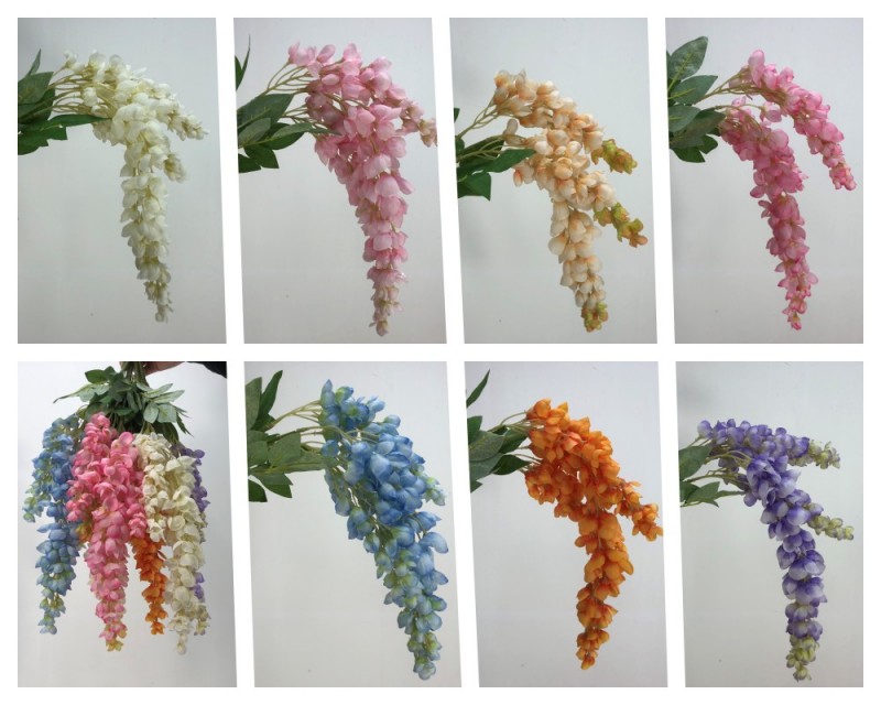 Ouli® Süni Wisteria Beubergine - yüksək keyfiyyətli süni sisteriya bəzəyi