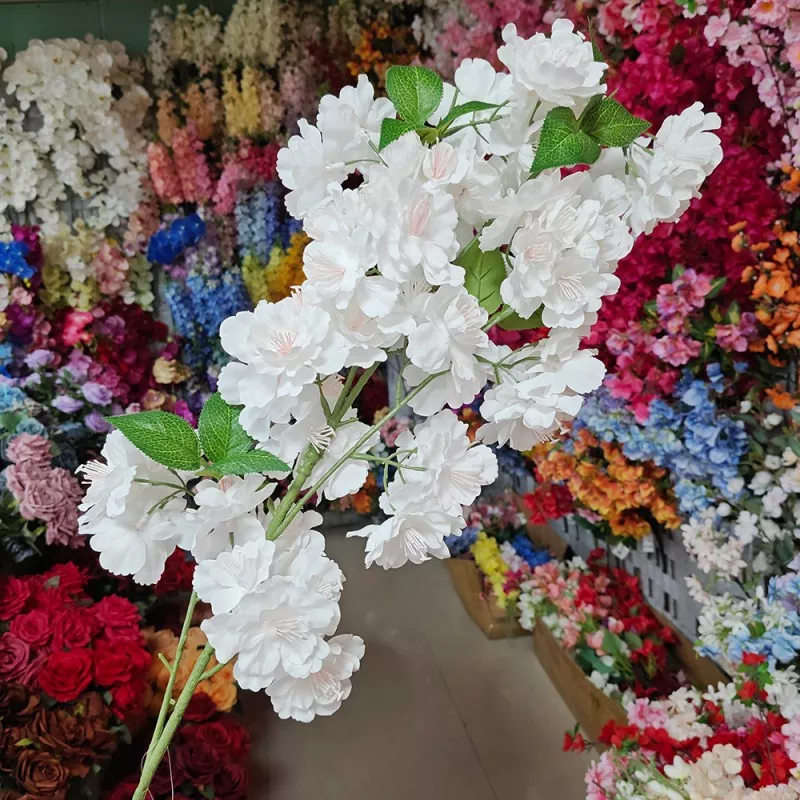 White Albalı Blossom Süni Çiçəklər